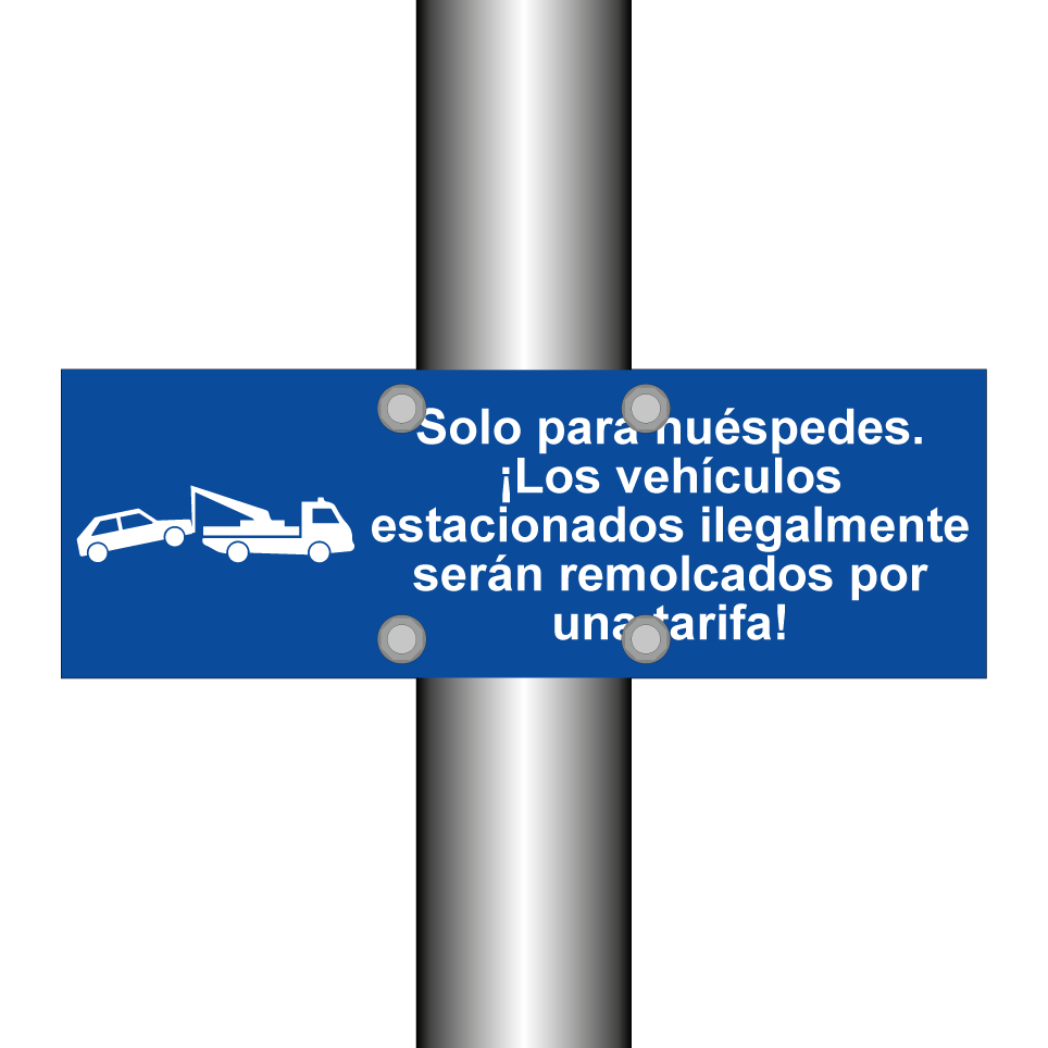 Solo para huéspedes. ¡Los vehículos estacionados ilegalmente serán remolcados por una tarifa!
