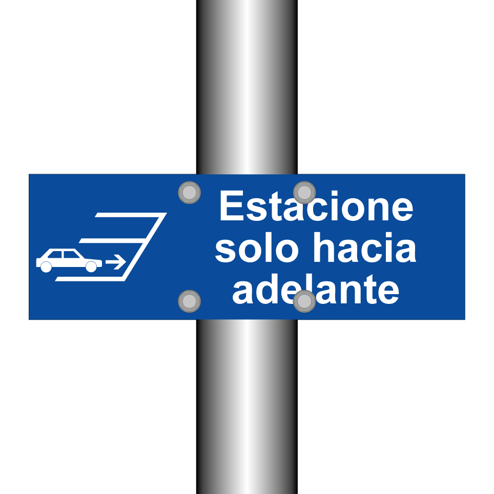 Estacione solo hacia adelante