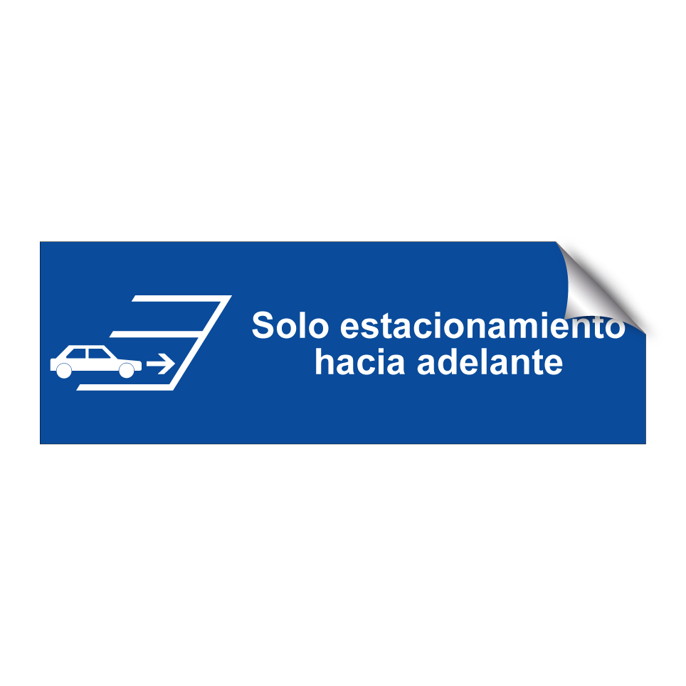 Solo estacionamiento hacia adelante