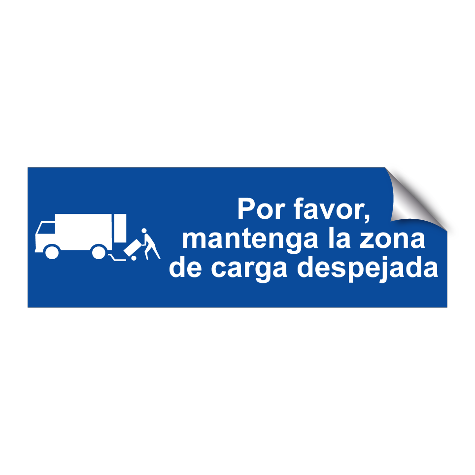 Por favor, mantenga la zona de carga despejada
