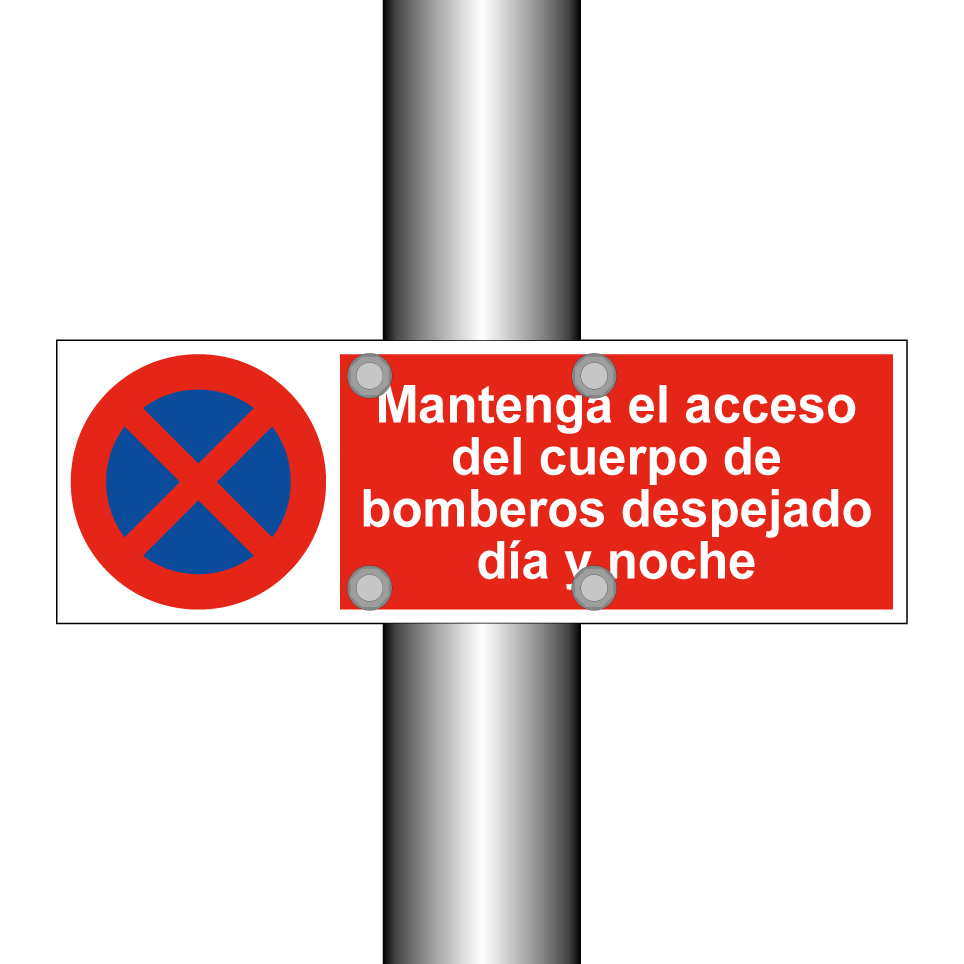 Mantenga el acceso del cuerpo de bomberos despejado día y noche