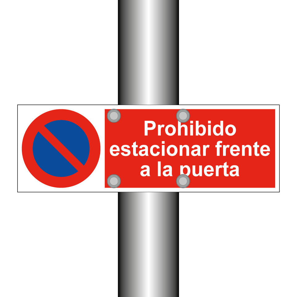 Prohibido estacionar frente a la puerta