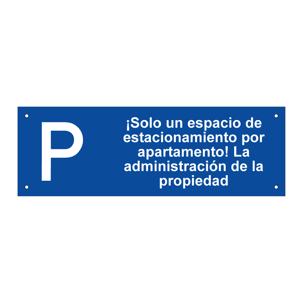 ¡Solo un espacio de estacionamiento por apartamento! La administración de la propiedad