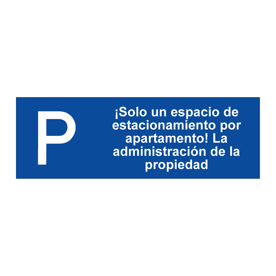 ¡Solo un espacio de estacionamiento por apartamento! La administración de la propiedad