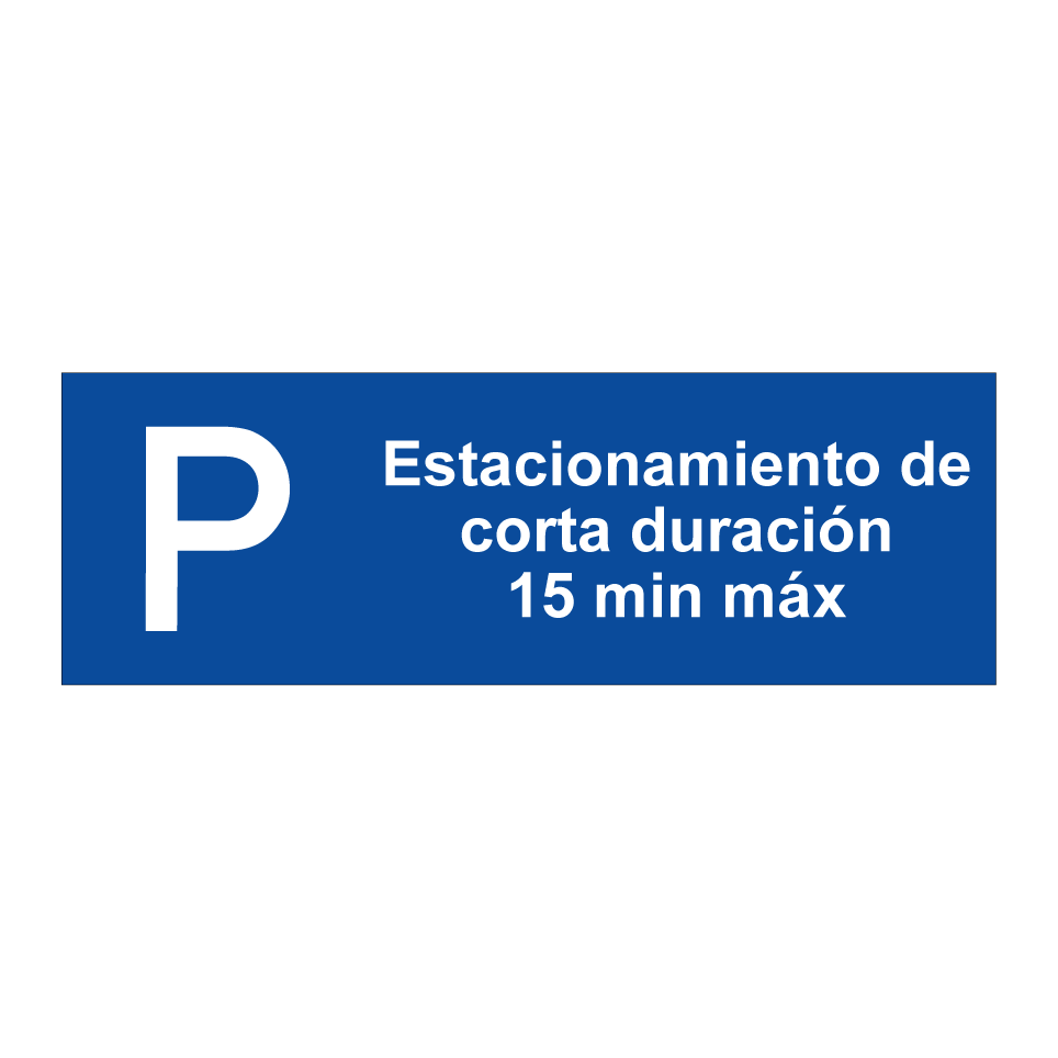 Estacionamiento de corta duración 15 min máx