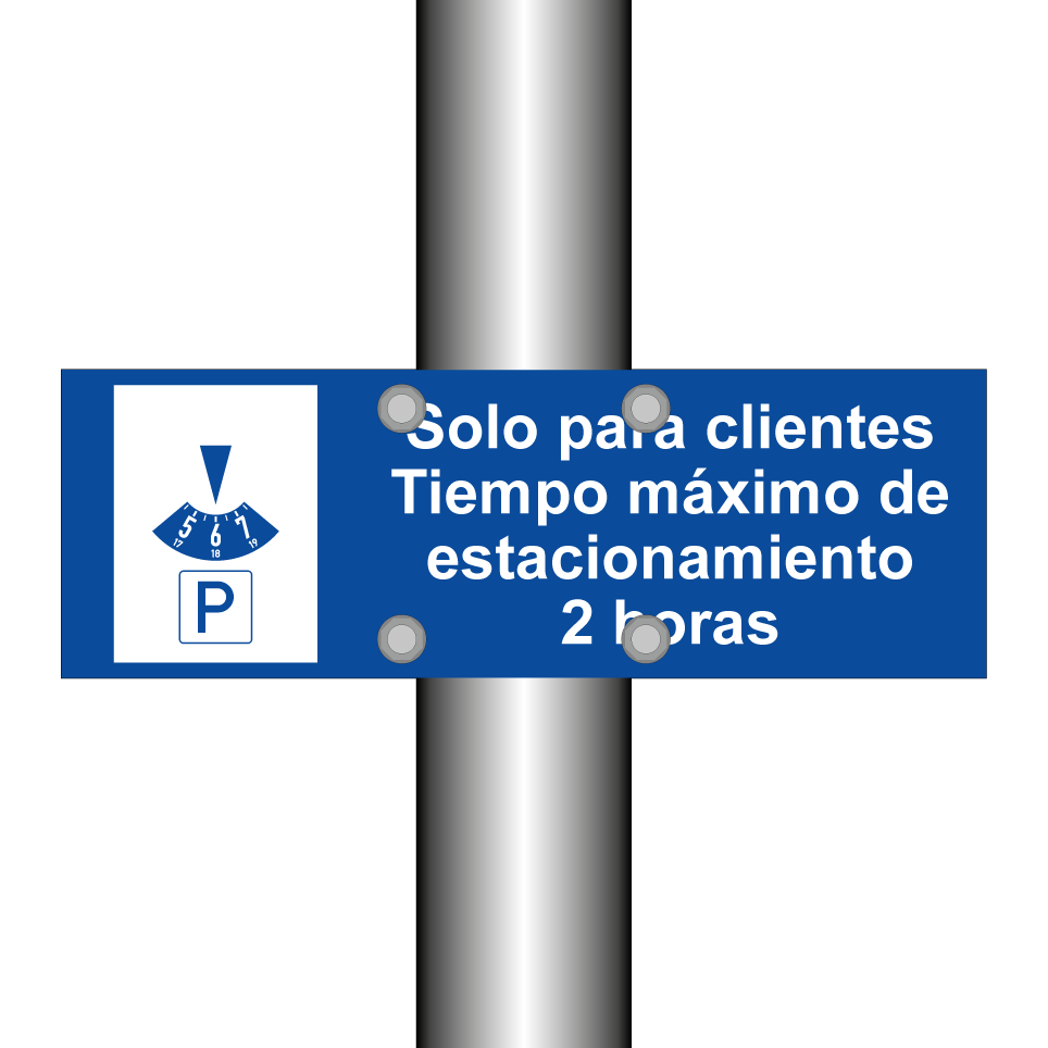 Solo para clientes Tiempo máximo de estacionamiento 2 horas