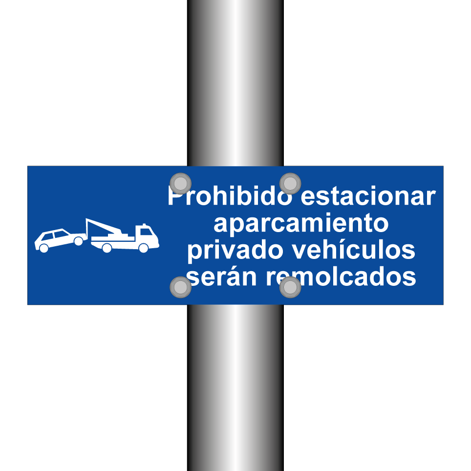 Prohibido estacionar aparcamiento privado vehículos serán remolcados