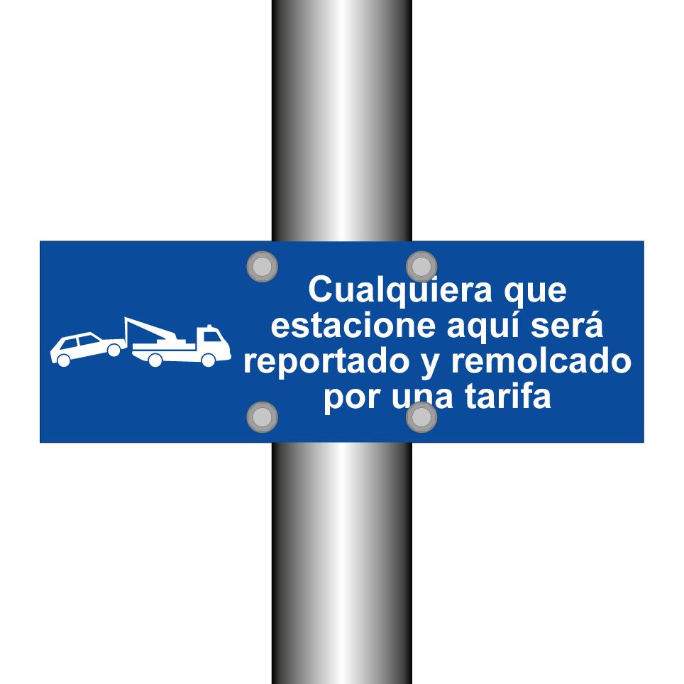 Cualquiera que estacione aquí será reportado y remolcado por una tarifa