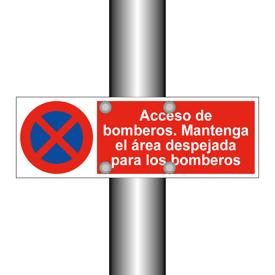 Acceso de bomberos. Mantenga el área despejada para los bomberos