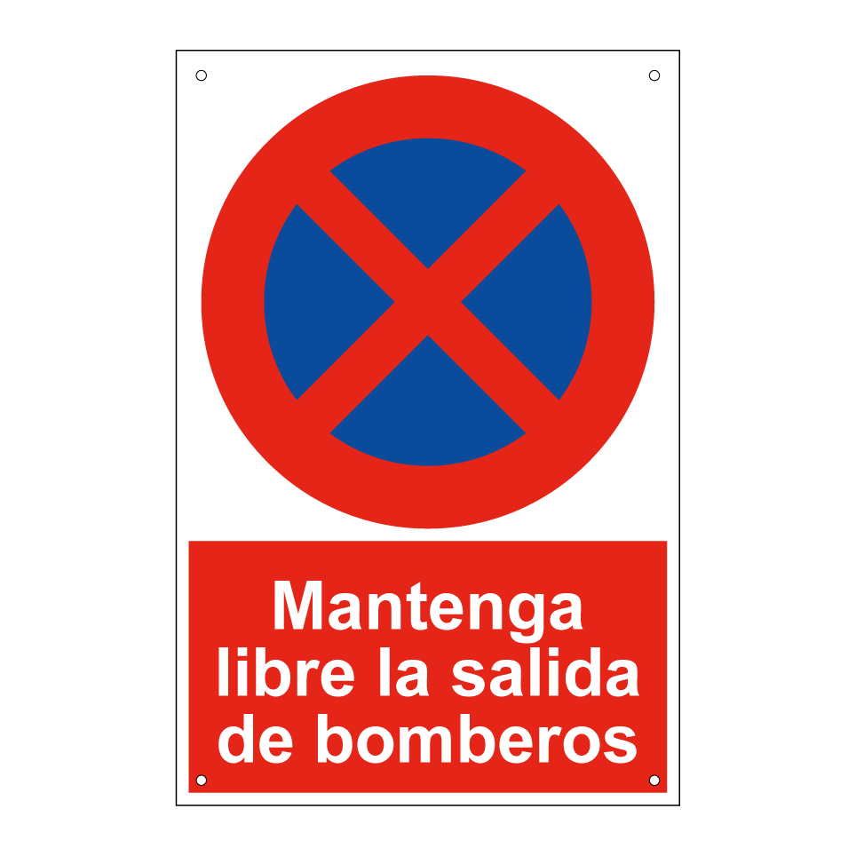 Mantenga libre la salida de bomberos