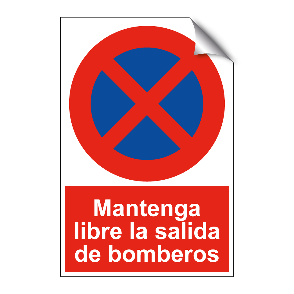 Mantenga libre la salida de bomberos