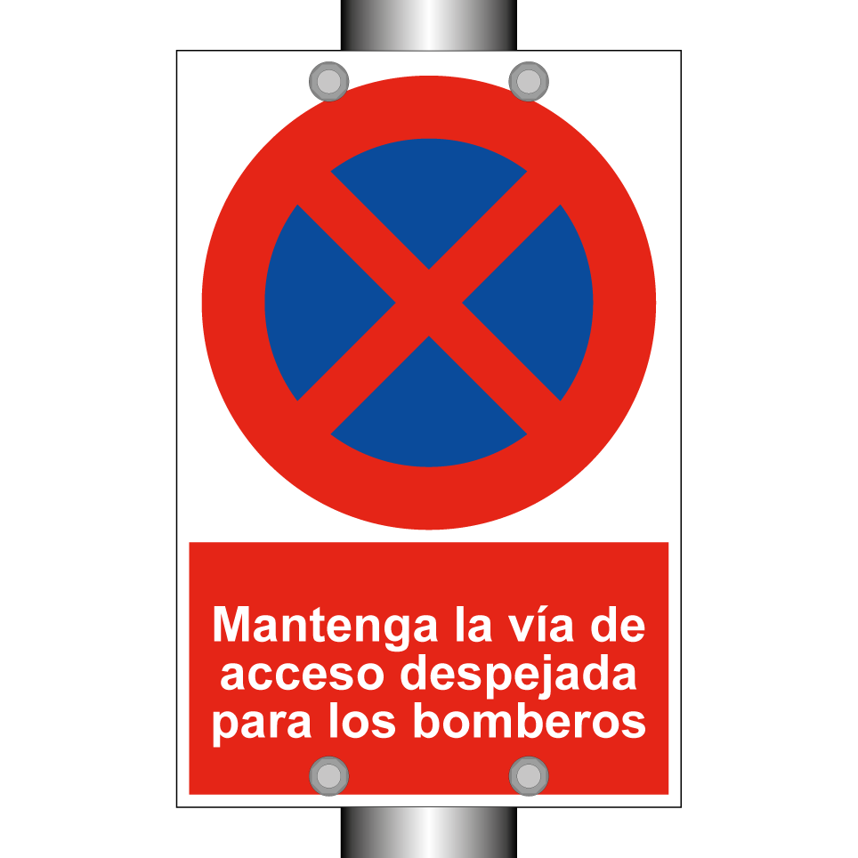 Mantenga la vía de acceso despejada para los bomberos