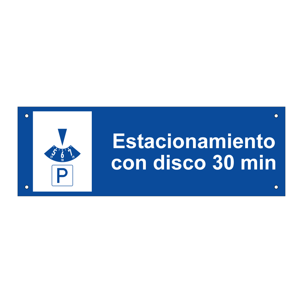 Estacionamiento con disco 30 min