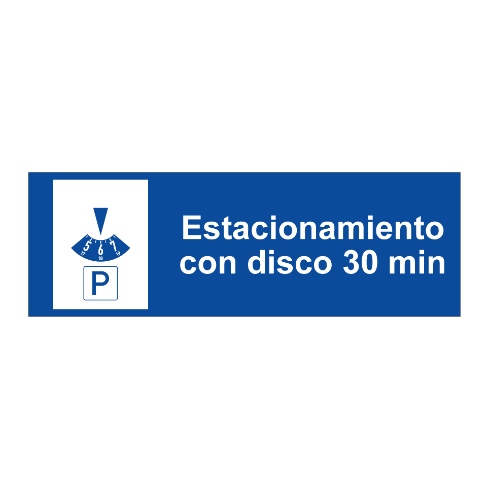 Estacionamiento con disco 30 min