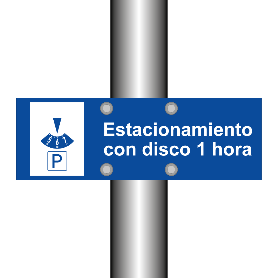 Estacionamiento con disco 1 hora