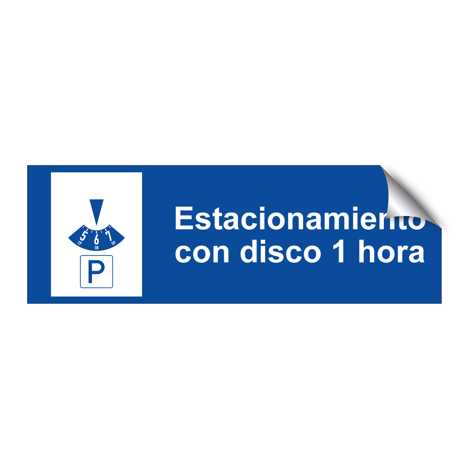 Estacionamiento con disco 1 hora