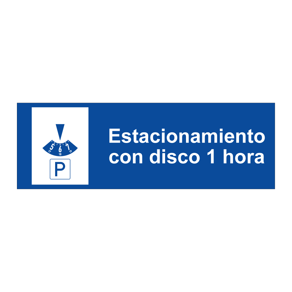 Estacionamiento con disco 1 hora