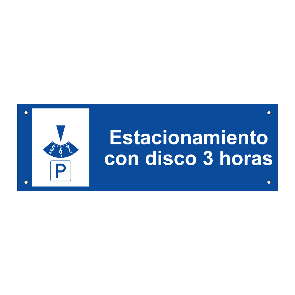 Estacionamiento con disco 3 horas