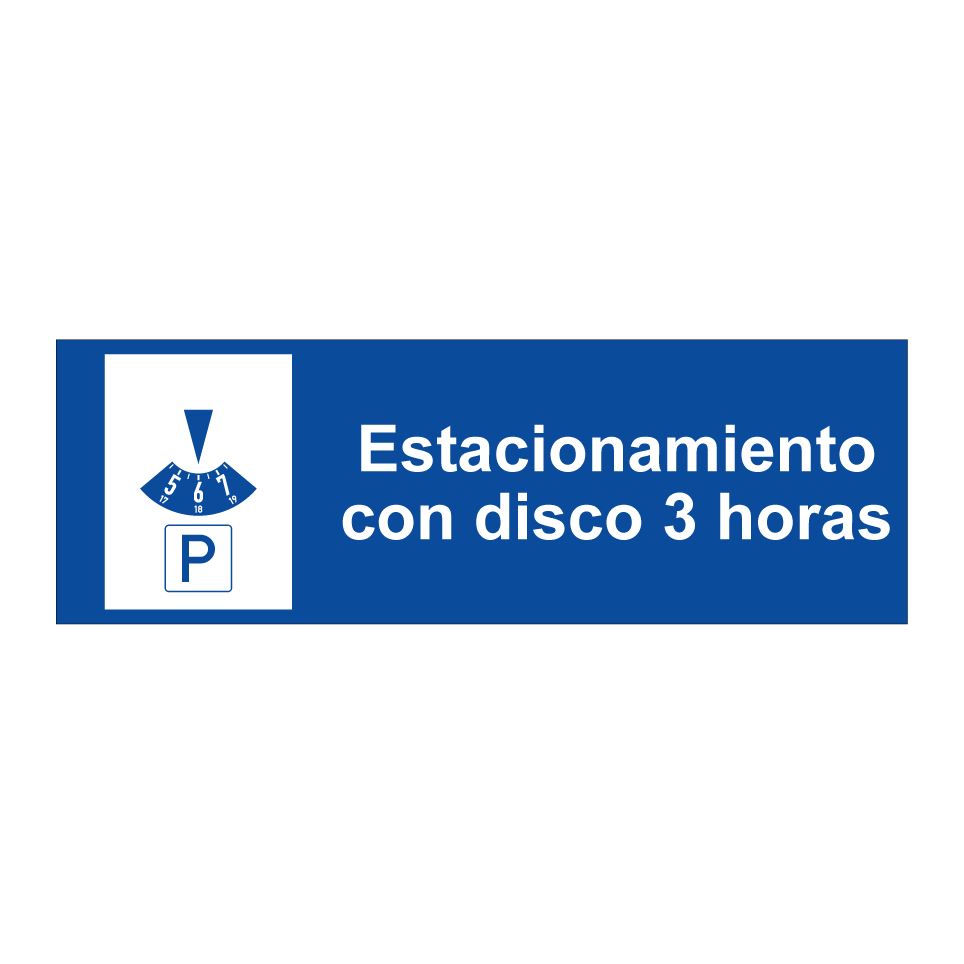 Estacionamiento con disco 3 horas