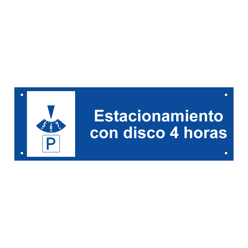 Estacionamiento con disco 4 horas