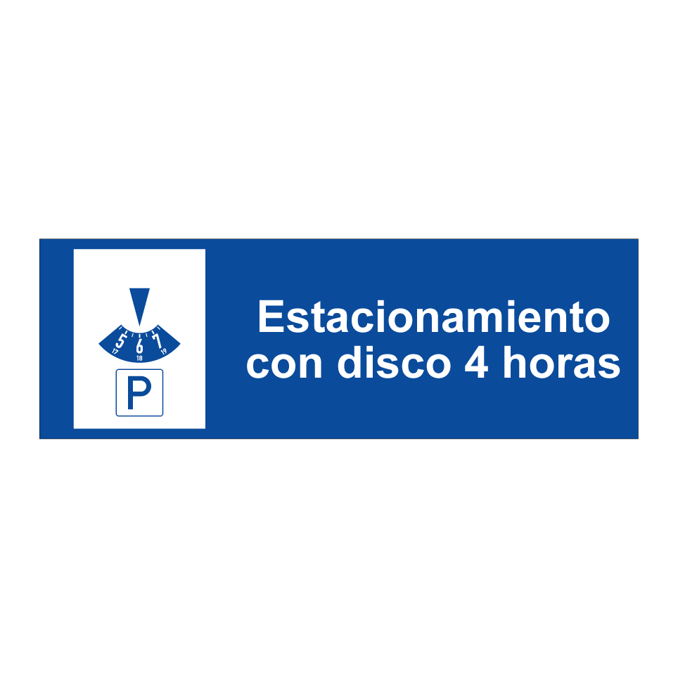 Estacionamiento con disco 4 horas