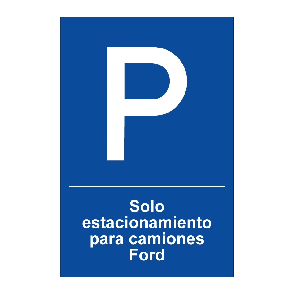 Solo estacionamiento para camiones Ford