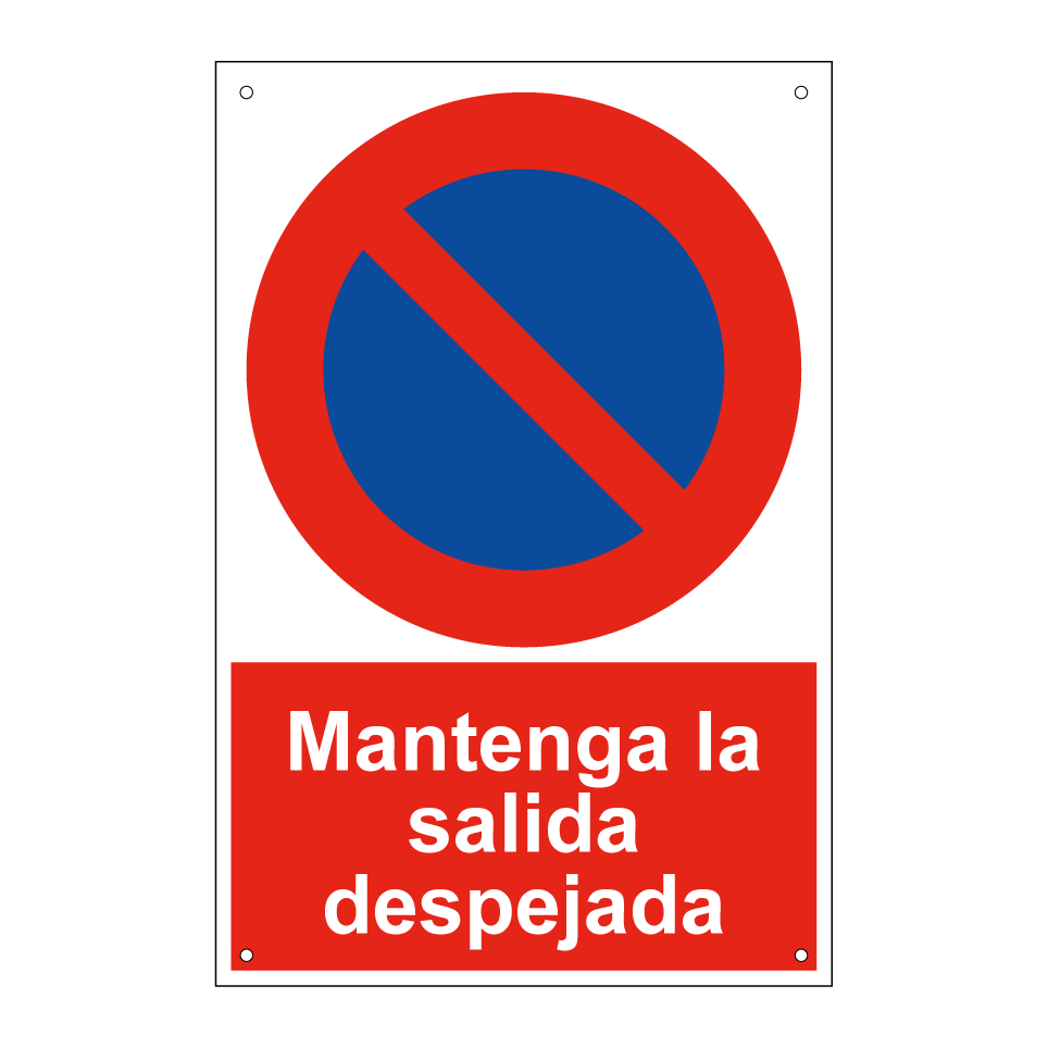 Mantenga la salida despejada