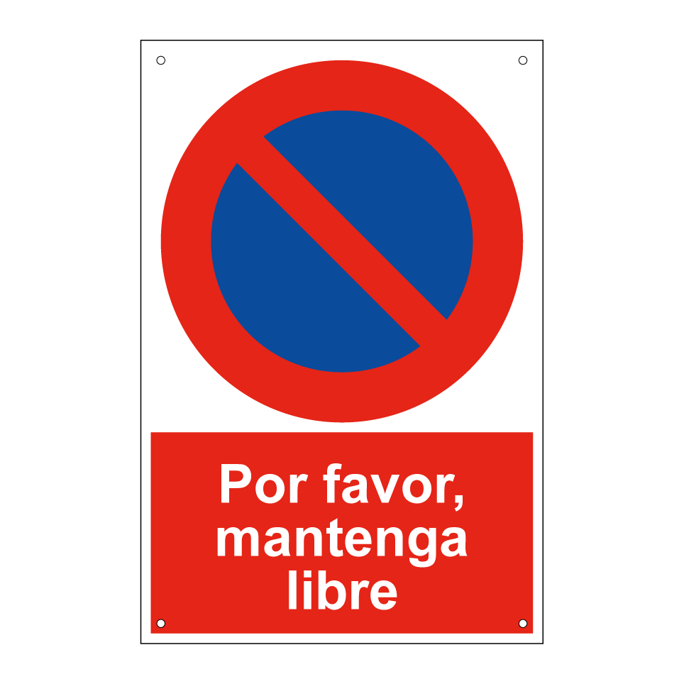 Por favor, mantenga libre