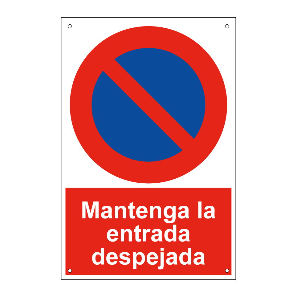 Mantenga la entrada despejada