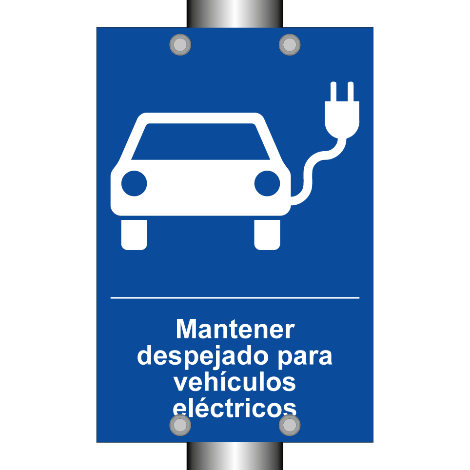 Mantener despejado para vehículos eléctricos