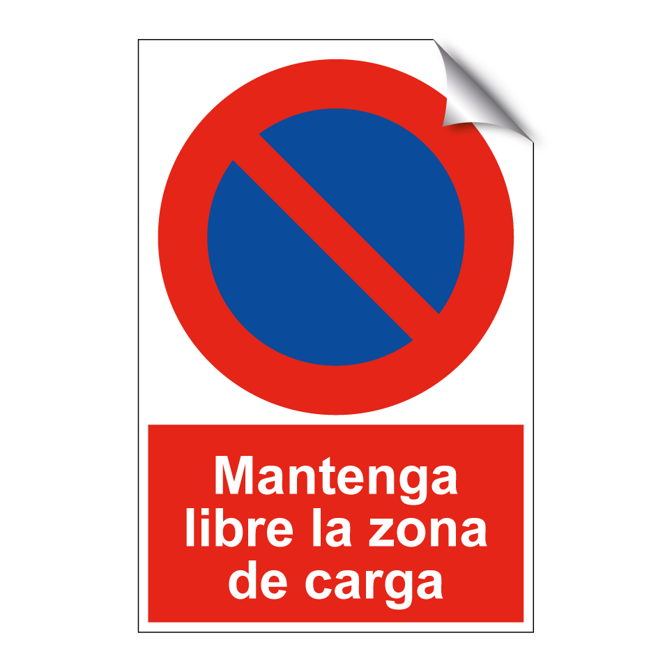 Mantenga libre la zona de carga
