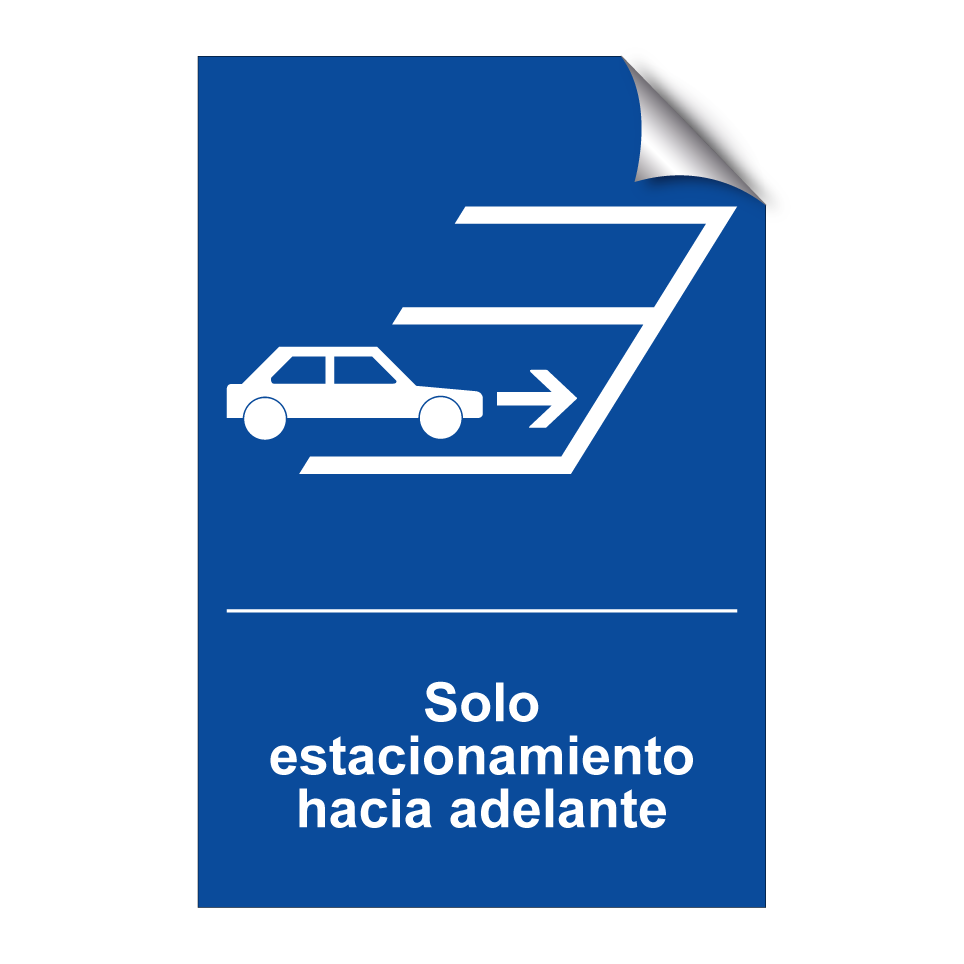 Solo estacionamiento hacia adelante