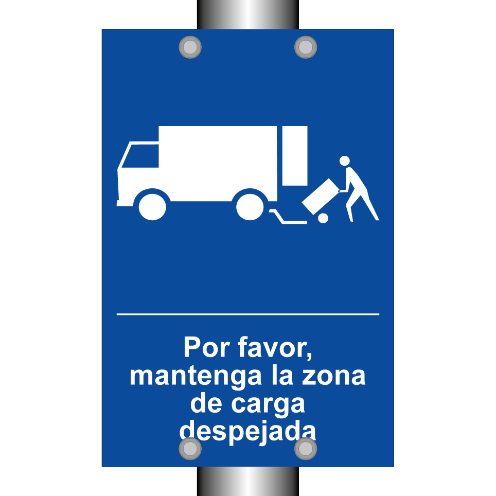 Por favor, mantenga la zona de carga despejada