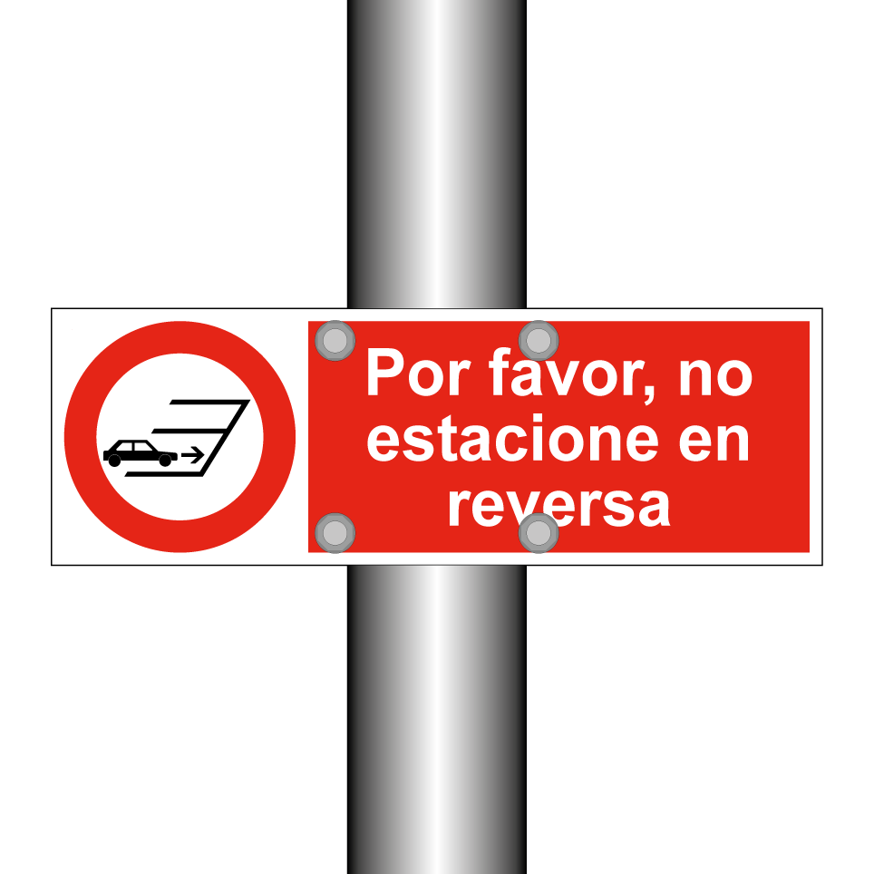 Por favor, no estacione en reversa