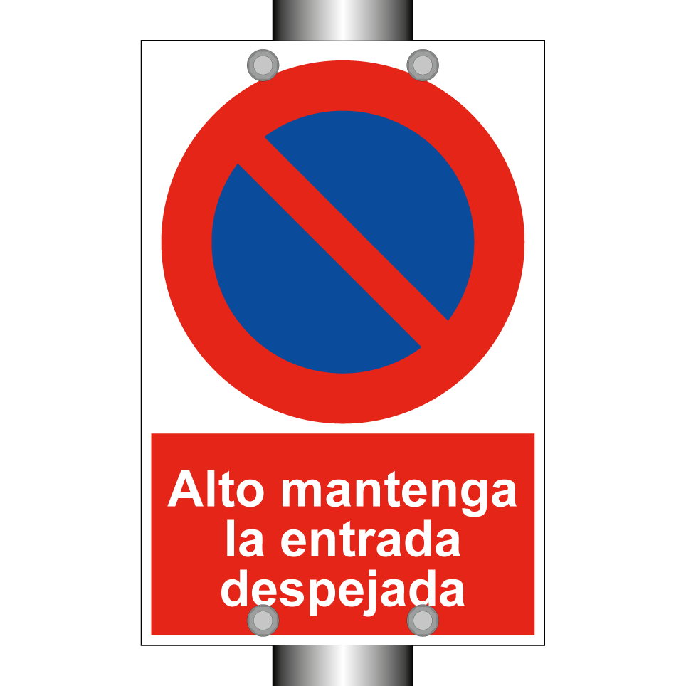 Alto mantenga la entrada despejada