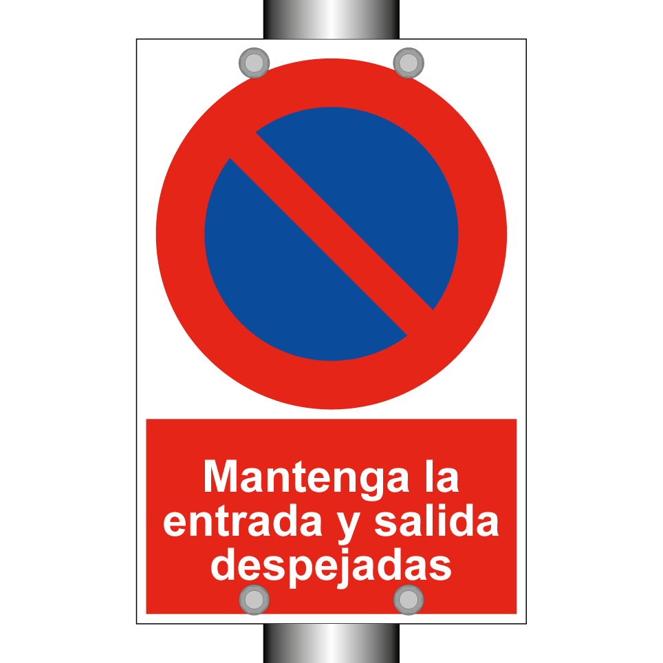Mantenga la entrada y salida despejadas