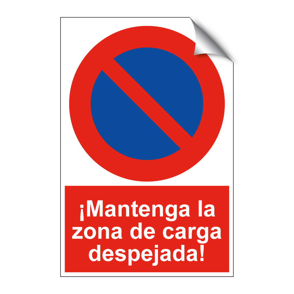 ¡Mantenga la zona de carga despejada!