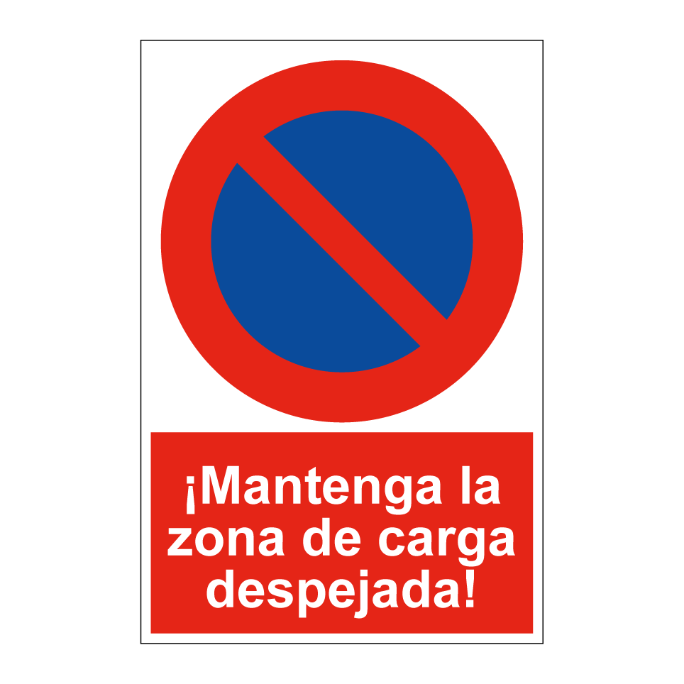 ¡Mantenga la zona de carga despejada!