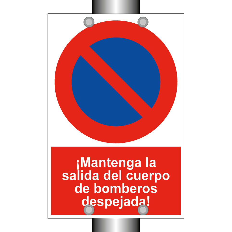 ¡Mantenga la salida del cuerpo de bomberos despejada!