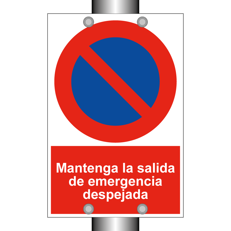 Mantenga la salida de emergencia despejada