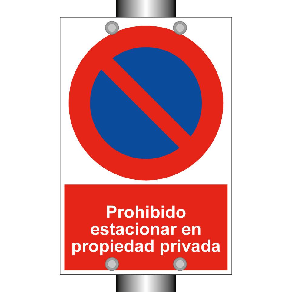 Prohibido estacionar en propiedad privada