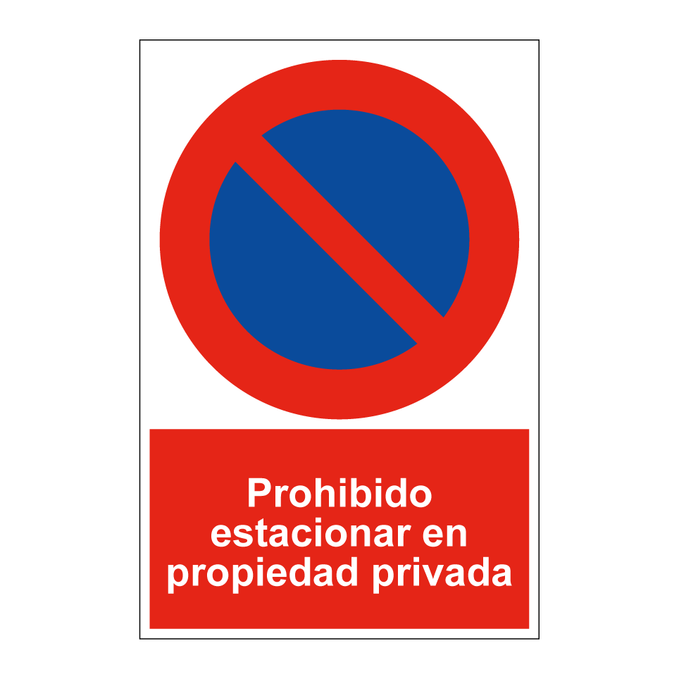Prohibido estacionar en propiedad privada