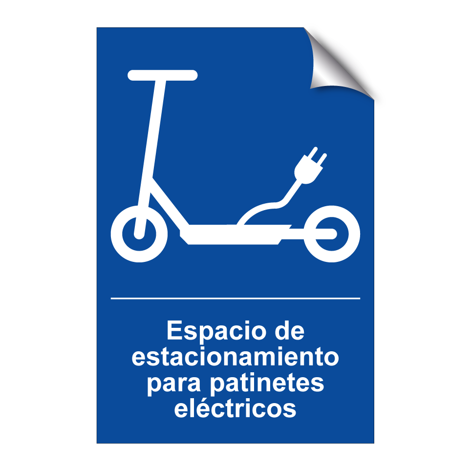 Espacio de estacionamiento para patinetes eléctricos