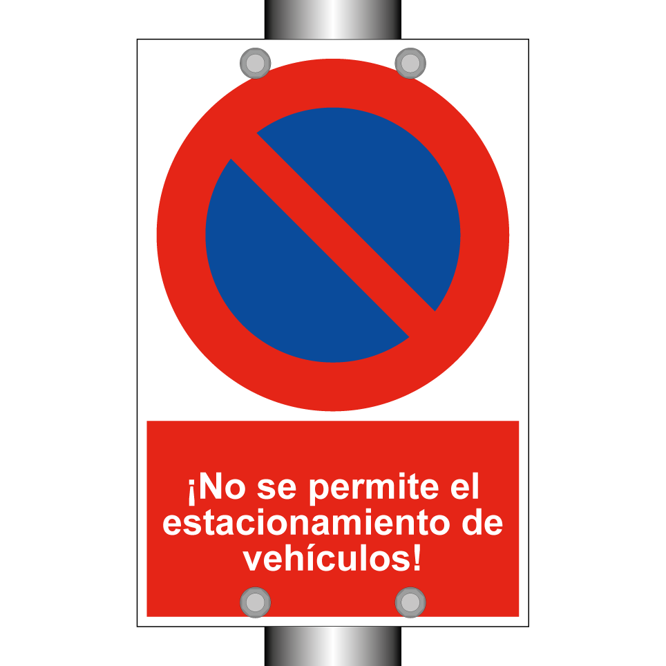 ¡No se permite el estacionamiento de vehículos!