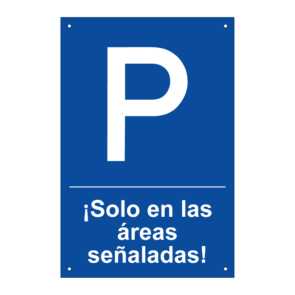 ¡Solo en las áreas señaladas!