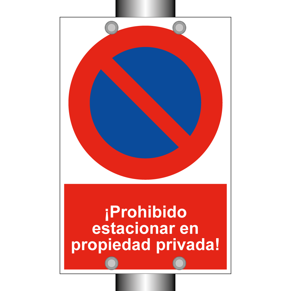 ¡Prohibido estacionar en propiedad privada!