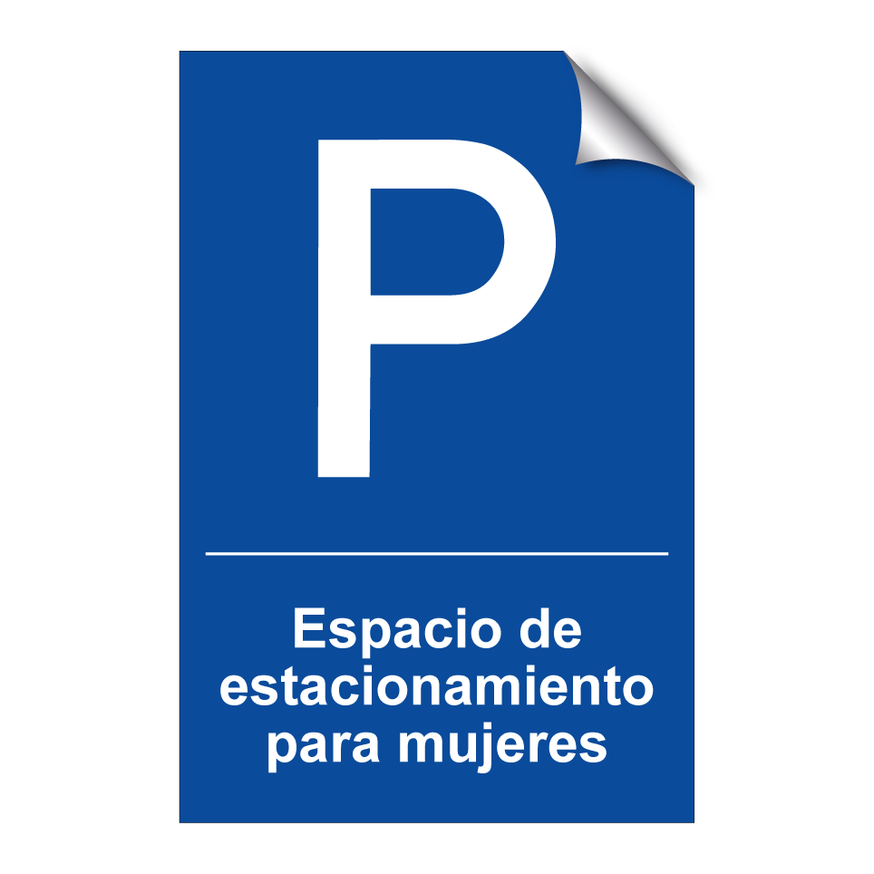 Espacio de estacionamiento para mujeres