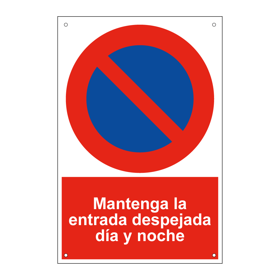 Mantenga la entrada despejada día y noche