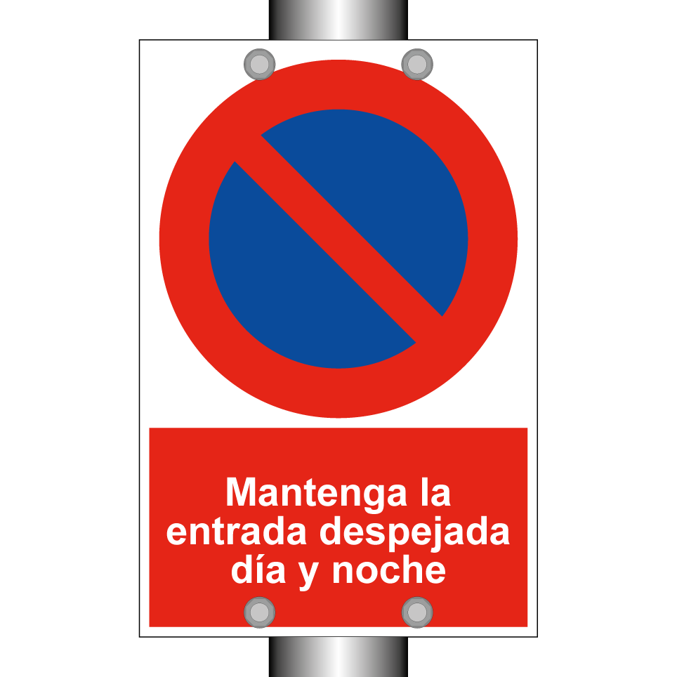 Mantenga la entrada despejada día y noche
