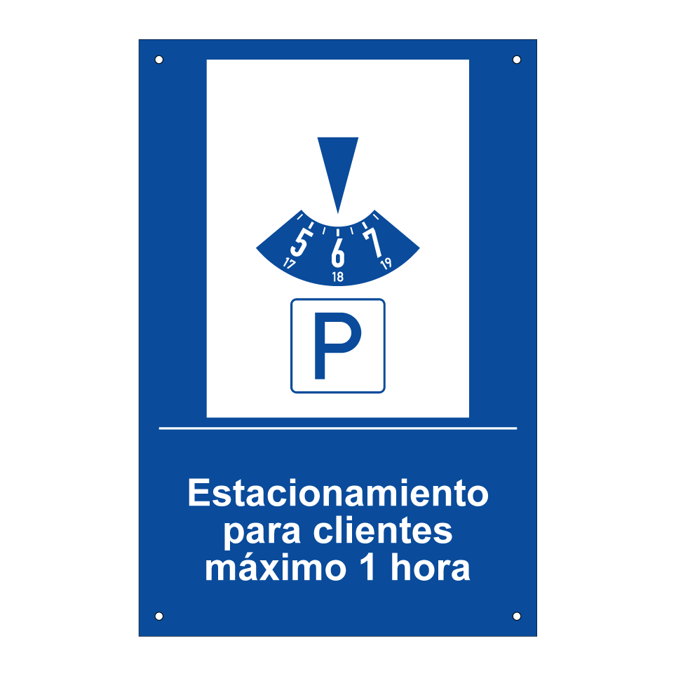 Estacionamiento para clientes máximo 1 hora